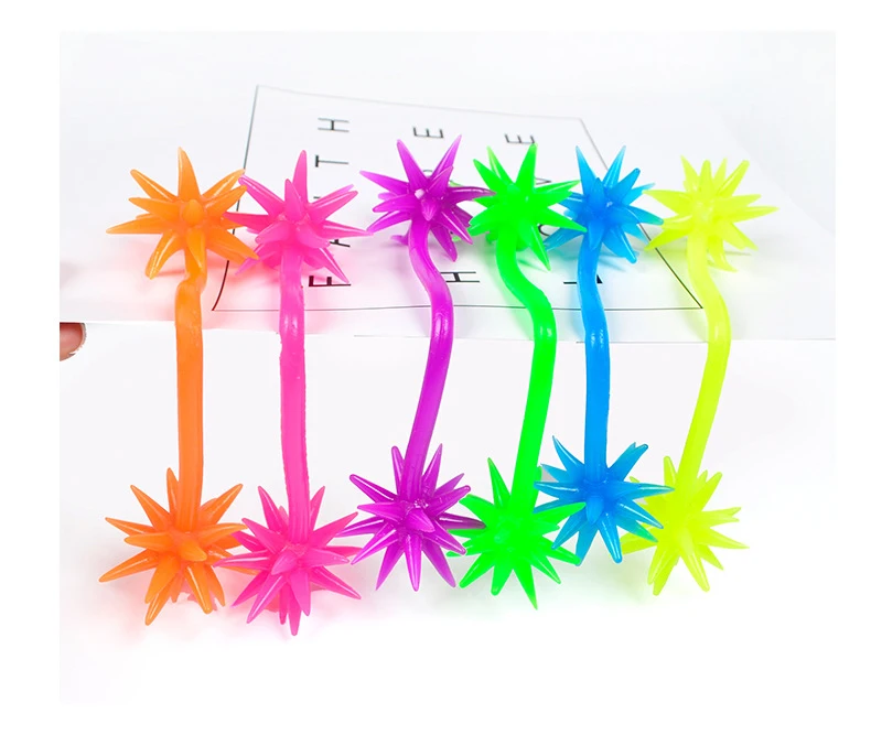 

5Pcs TPR Elastic Double-headed Meteor Hammer Stress Reliever Toy Antistress Hand Adult Toys Children Squeeze Sensory Toys Gifts