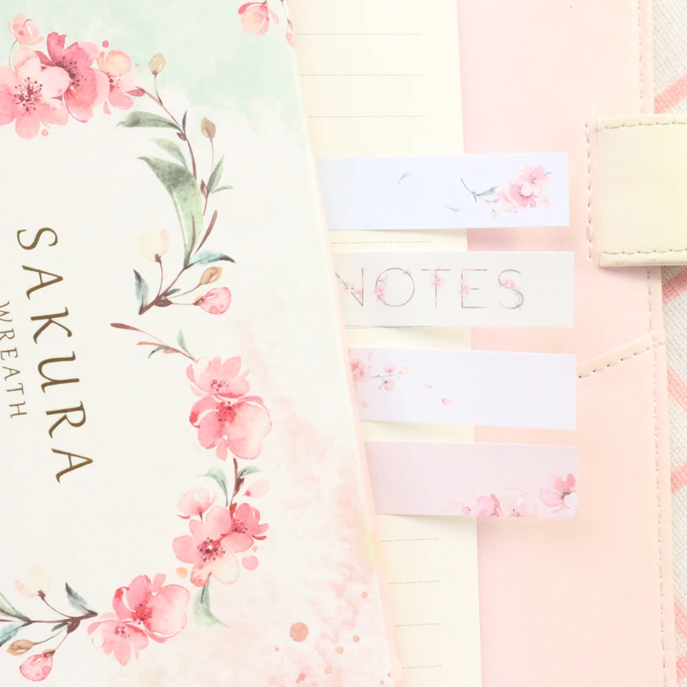 Domikee новый милый kawaii цветок вишни набор для записей конфеты стикеры блокнот