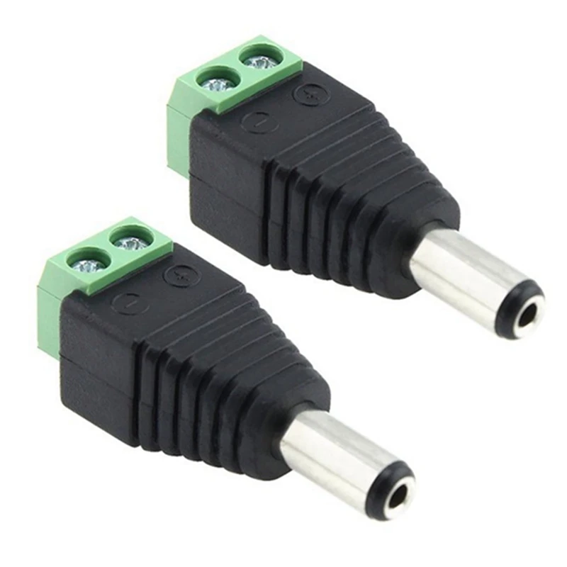 

20 Pcs 2.1X5.5Mm Male Jack DC Power Adapter For CCTV Camera