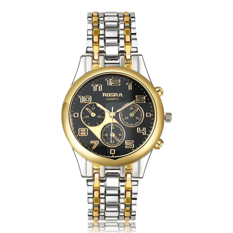 Мужские часы из нержавеющей стали модные кварцевые с Круглым Циферблатом 2019|reloj