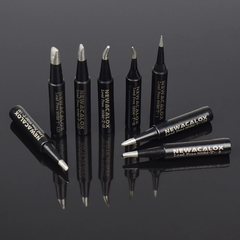 NEWACALOX 16 шт./лот бессвинцовый черный металлический паяльник 900-T для Hakko Rework паяльная станция наборы инструментов