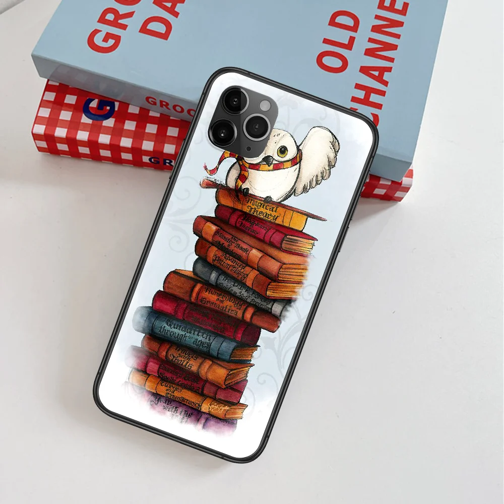 

Harries Potter Owl Magic Cute Cartoon Phone Case For IPhone 4 4s 5 5S SE 5C 6 6S 7 8 Plus X XS XR 11 12 Mini Pro Max 2020 black