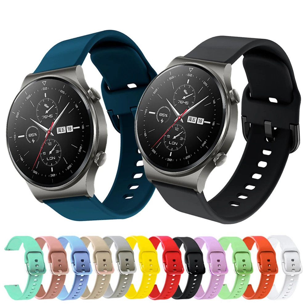 

Watch Band 22mm Silicone Sport Strap For Huawei GT2 Pro/GT 2 46mm Watch Strap Replacements Honor Magic 1 2 46mm Watch Mens Strap