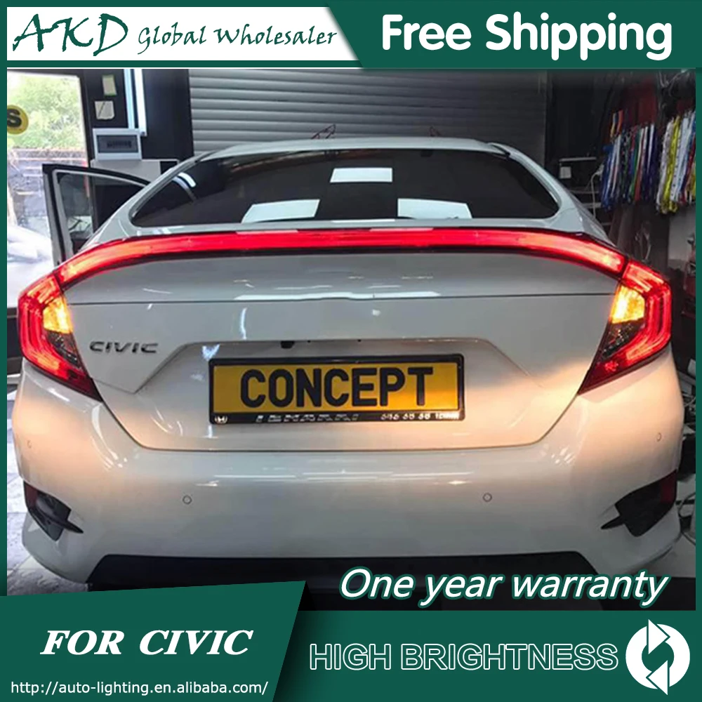 Задний фонарь для автомобиля Honda CIVIC X G10 2015 2019 седан хвост светильник s