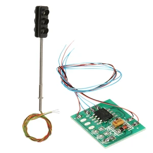 Розничная продажа, 3 цвета, светильник для дорожного движения, сигналы Хо ОО масштаб, модель 6Led для Diy, песочный стол, пересекающийся, уличное строительство, железная дорога, две стороны