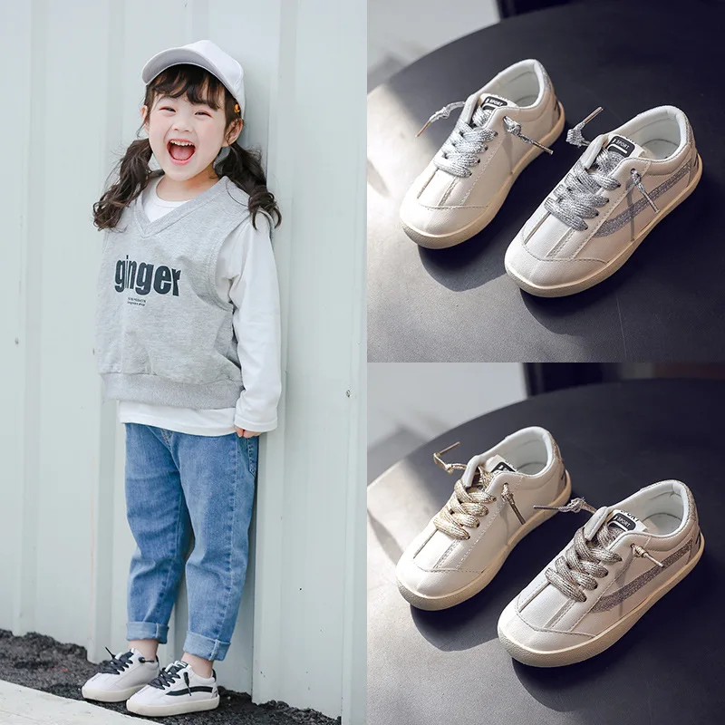

Kids Sneakers 2021 Spring Unisex Girls Fashion Casual Sneakers PU Children Soft Shoes Rubber Breathable Sport Sneaker PY-CS-047