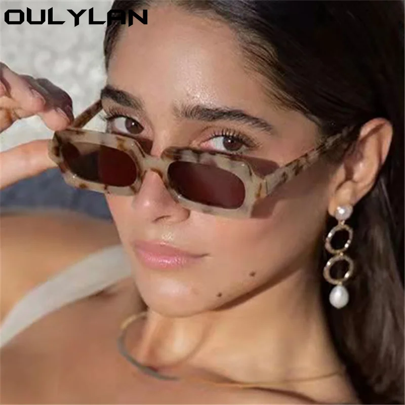 

Oulylan Women's Small Frame Sunglasses Personality Retro Polygon Sun Glasses for Women Brand Designer Driving Eyewear UV400