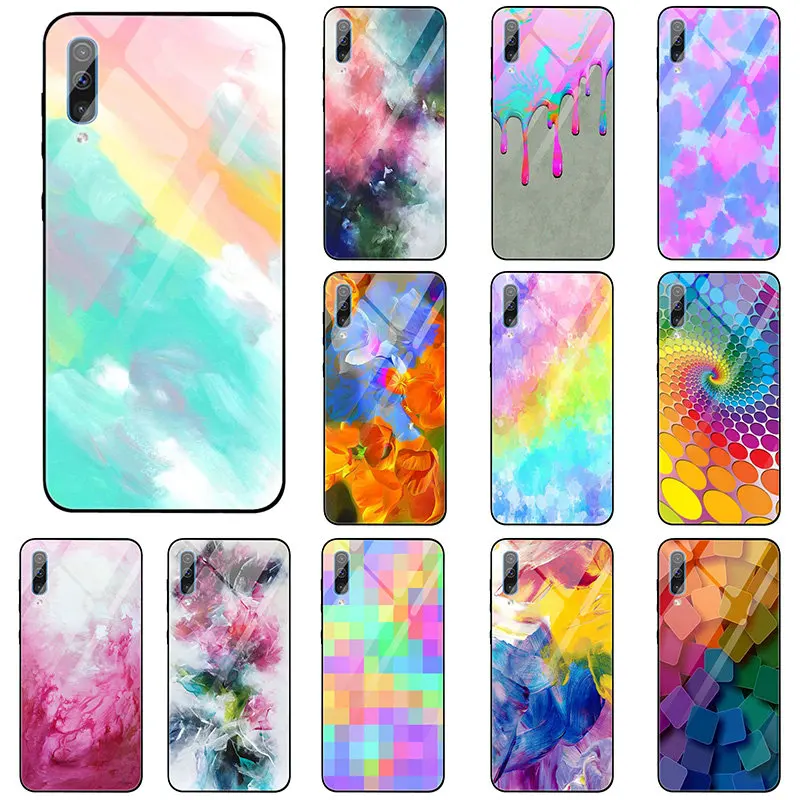 Чехол для телефона из закаленного стекла чехол Samsung Galaxy S8 S9 S10 A6 A8 M10 M20 M30 Plus