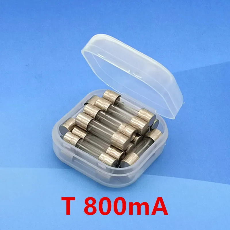 (20 шт./лот) T800mA 250 в 5x20 мм стеклянный трубчатый предохранитель с медленным выдувом