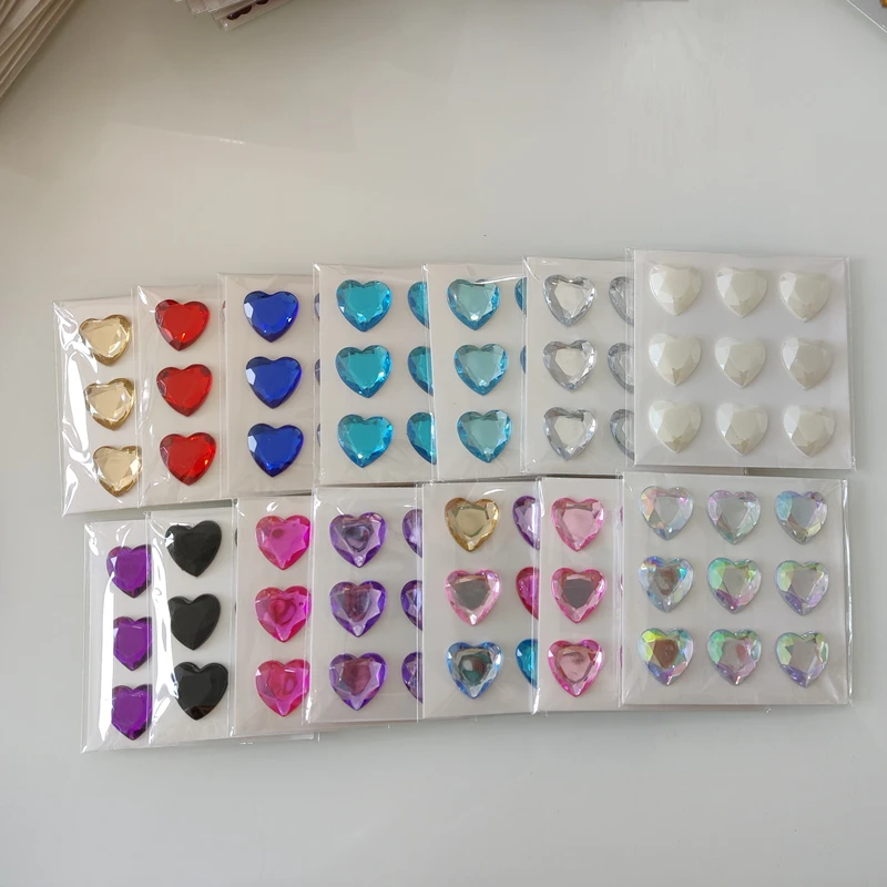 

9 18MM Love Gem Diamond Drilling Stickers Affixed To Children's DIY Acrylic Drilling Stickers Crystal Diamond Paste
