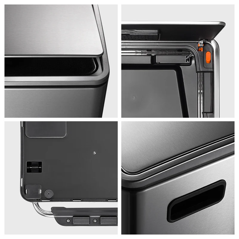 Кухонная корзина для мусора с педалью из нержавеющей стали гостиной и офиса