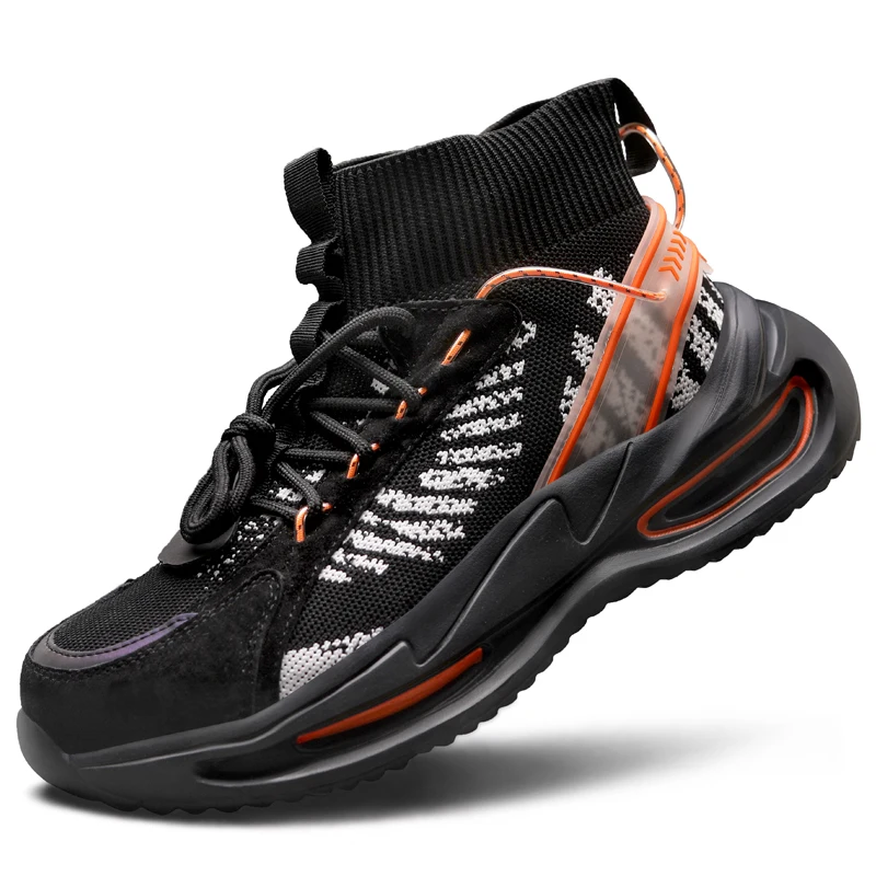 

Male Indestructible Work Shoes Sneakers Men Boots Anti-puncture Safety Shoes Men Anti-smash Work Boots Steel Toe Shoes Footwear