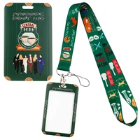 yq831 friends tv show key lanyard id card cover neck strap keychain lariat phone strap travel credit badge holder friends gifts