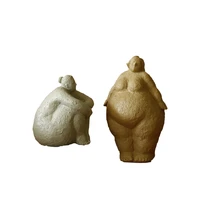desk decoration resin abstract fat lady figurines nordic creative woman ornaments vintage home decor vintage table craft modern