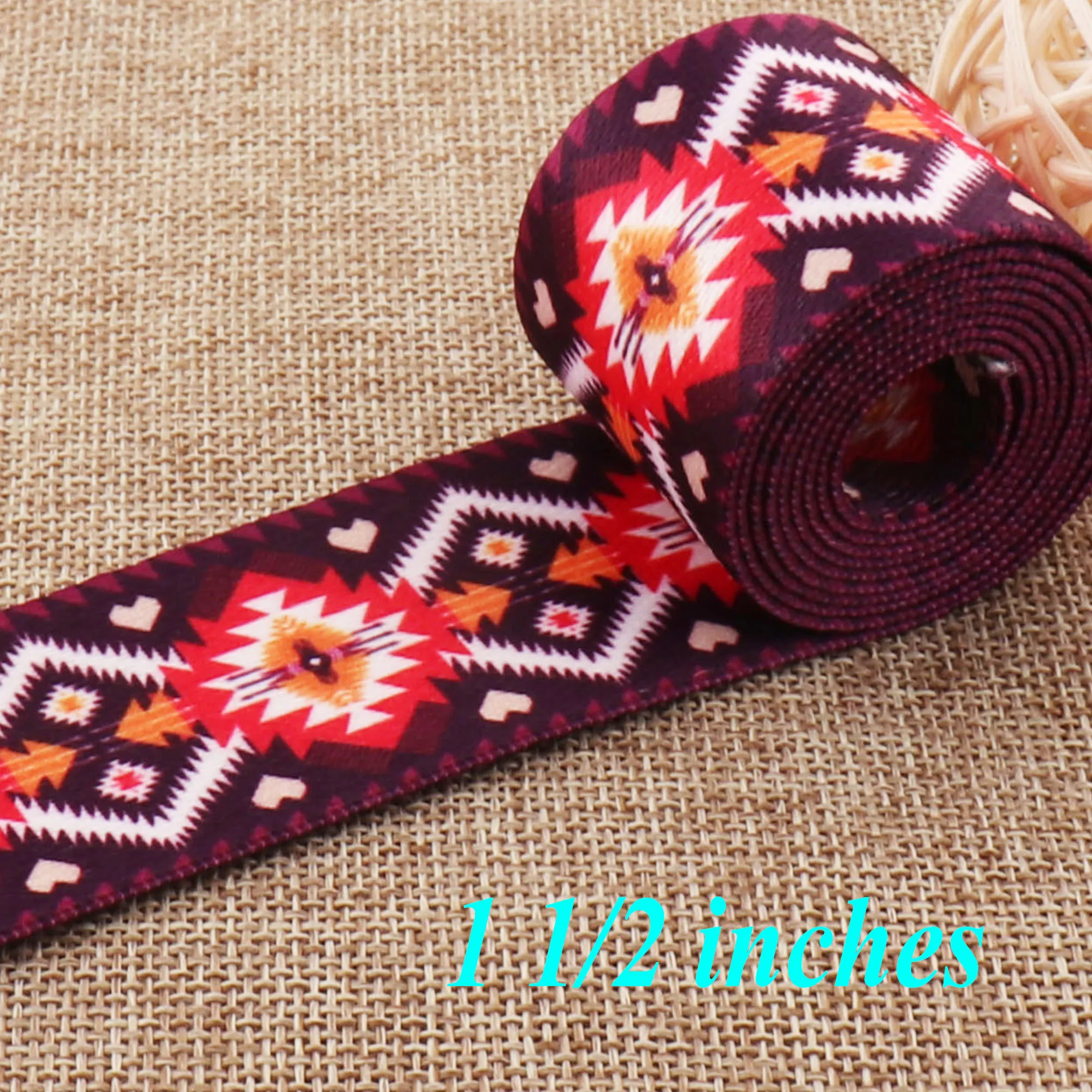 Мягкая гладкая красная тесьма в этническом стиле для сумок 38 мм|Тесьма| |