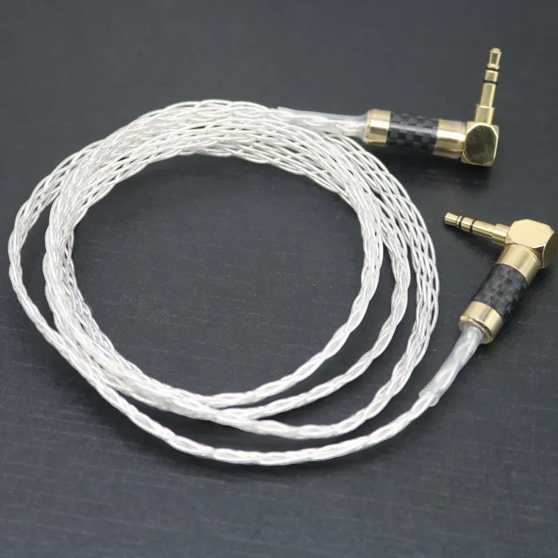 Yivosound посеребренные наушники 3 5 мм штекер-3 штекер стерео аудио hi-fi аудиокабель