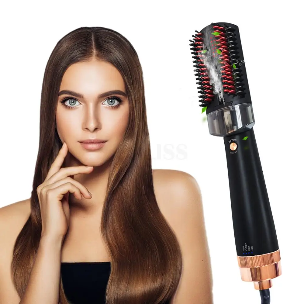 

3 in 1 Hair Dryer Brush One Step Hot Air Brush Volumizer Blow Straightener Curler Professional Curling Iron Hair Styler Comb