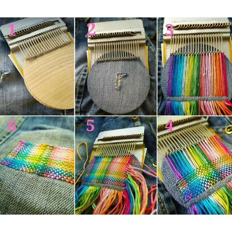 Фото Small Round Loom With Wood Disc For Darning Machine Frame Hand Tapestry Weaving Small Round Loom With Wood Disc For Darning Machine Frame Hand Tapestry Weaving