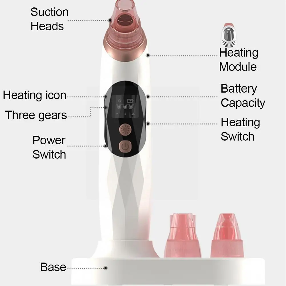 

Heating Blackhead Meter Cleansing Pores Exfoliating Device Cleansing Skin Face Tool Clean Beauty I5t1