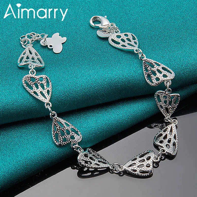 

Aimarry 925 Sterling Silver High Quality Charm Geometry Bracelet For Women Party Engagement Wedding Gifts Fashion Jewelry