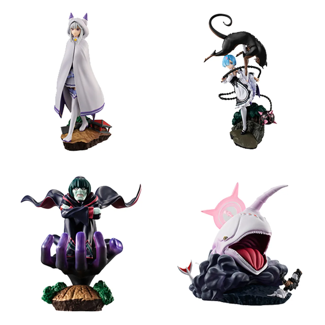 

Искусственные фигурки из аниме «Рем Эмилия Бета», 4 шт.