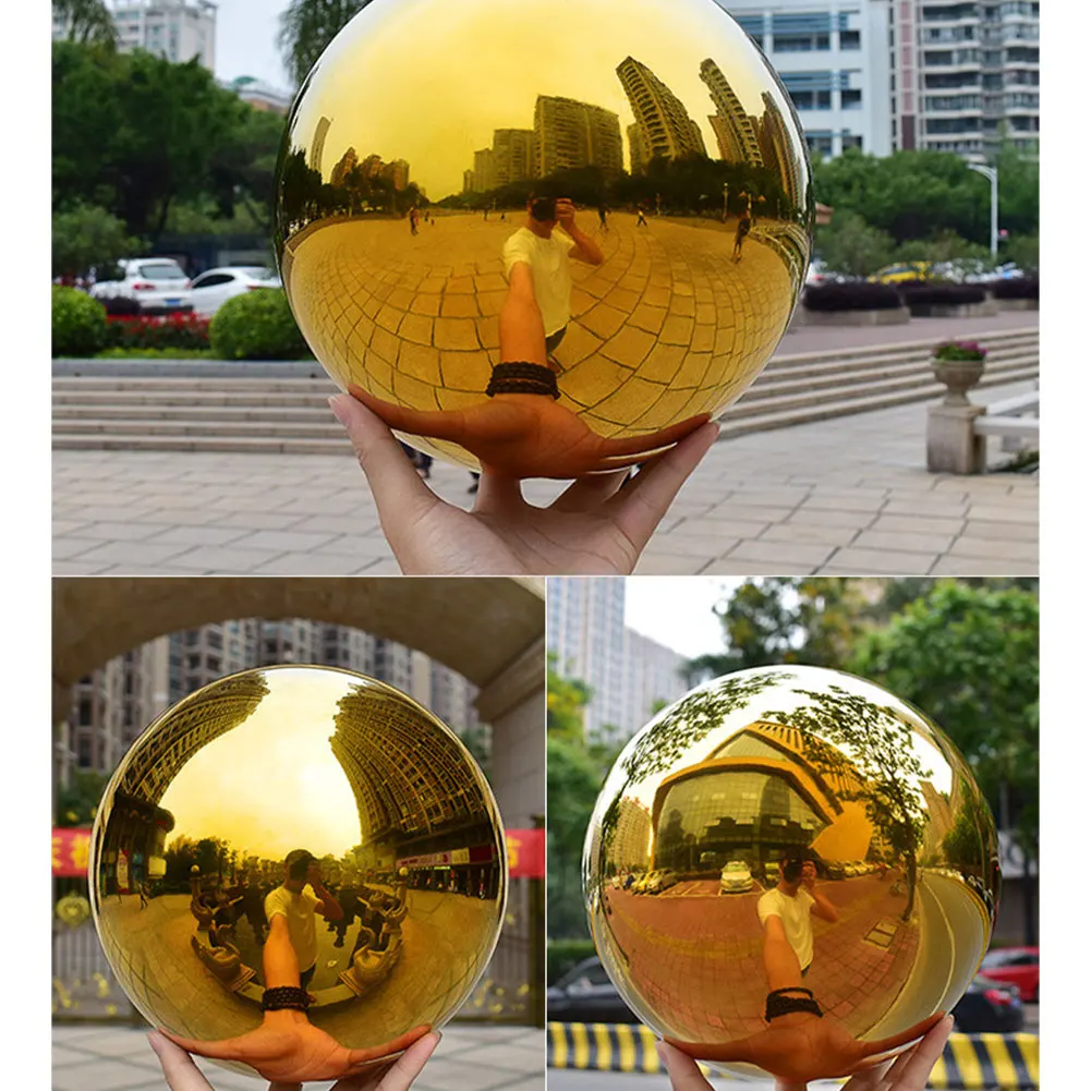 

Gazing Ball Garden Sphere Ball Mirror Polished Hollow Ball Reflective Stainless Sphere Steel Home Garden Ornament Decoration