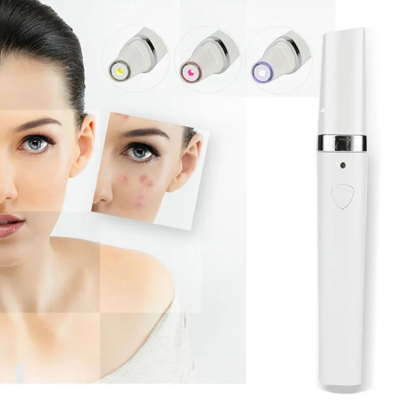 

БИО ручка для удаления прыщей акне лазерная ручка с актуальным нагревом и светодиодный синий светильник терапия Лечение Акне прыщей средст...