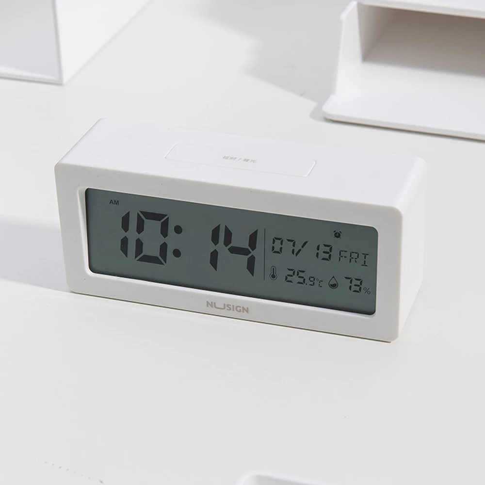 

Nusign LED Digital Alarm Clock Watch Table Electronic Desktop Clocks USB Wake Up Time LCD Student Electronic Smart Alarm Clock