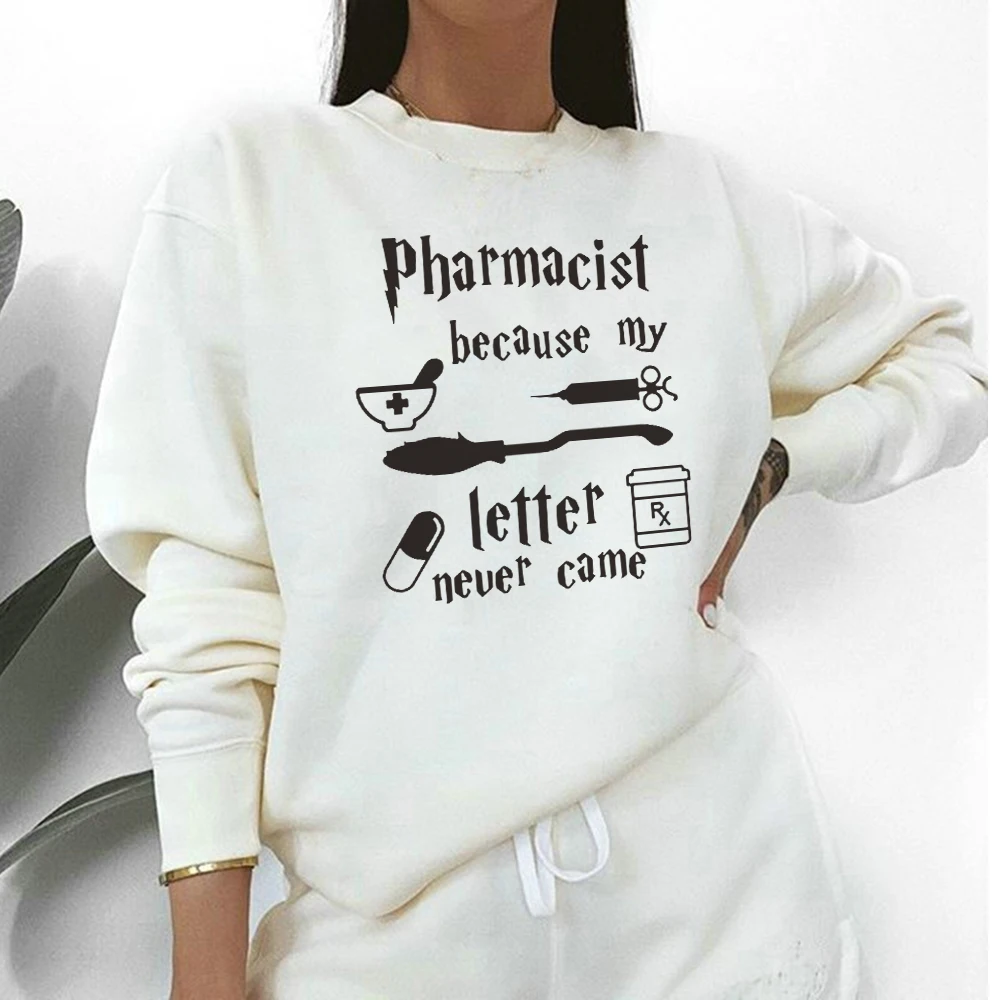 

Pharmacist Profession Women's Oversize Sweatshirt Long Sleeve Top Pullover Aesthetic Clothes Crewneck The Comfy American Apparel