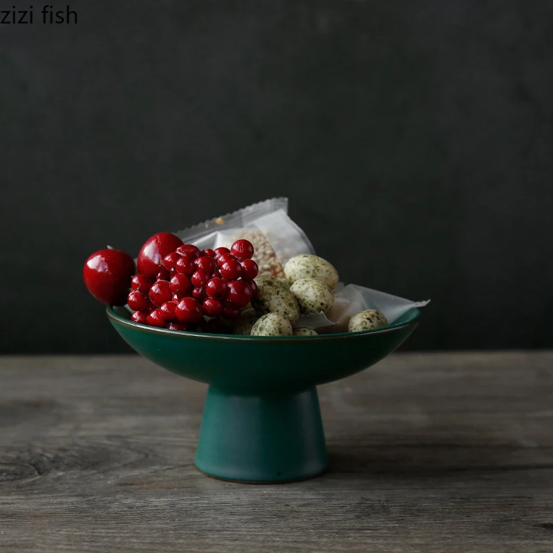 Ceramic Fruit Plate Refreshment Home Coffee Table Snack Tray Dessert Living Room Tea Set Decoration Household Items | Дом и сад