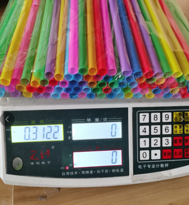 

100pcs Plastic Disposable Straws For Parties 260MM Beverage Shops/Home Straws paille en Plastic Solid Restaurant Straws D8