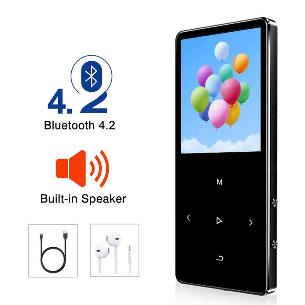 Mp3-плеер с Bluetooth-динамиком сенсорная клавиша встроенный 8 ГБ 16 32 40 Hi-Fi