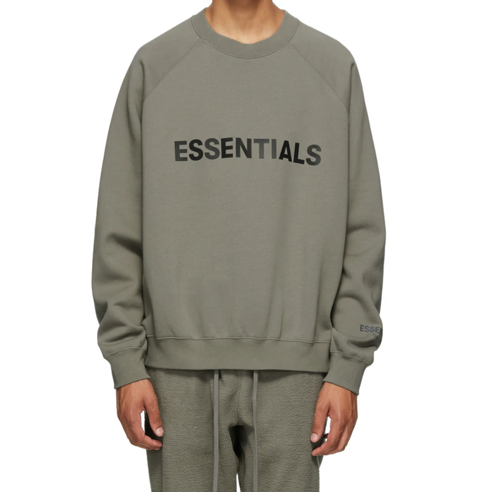 

Best Version Winter Kanye Oversize Heavy Fleece Sweatshirt Reflective Logo Crewneck Raglan Pullover Streetwear