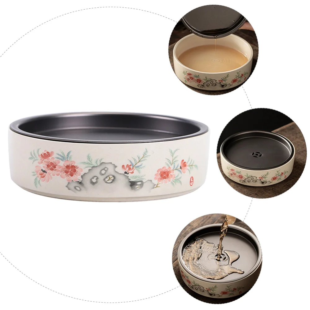 

1Pc Teapot Holder Creative Teacup Drain Tray 380ml Tea Plate Small Tea Table