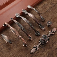 european style cabinet closet handles rose gold antique luxury drawer pulls knobs alloy kitchen furniture handle hardware