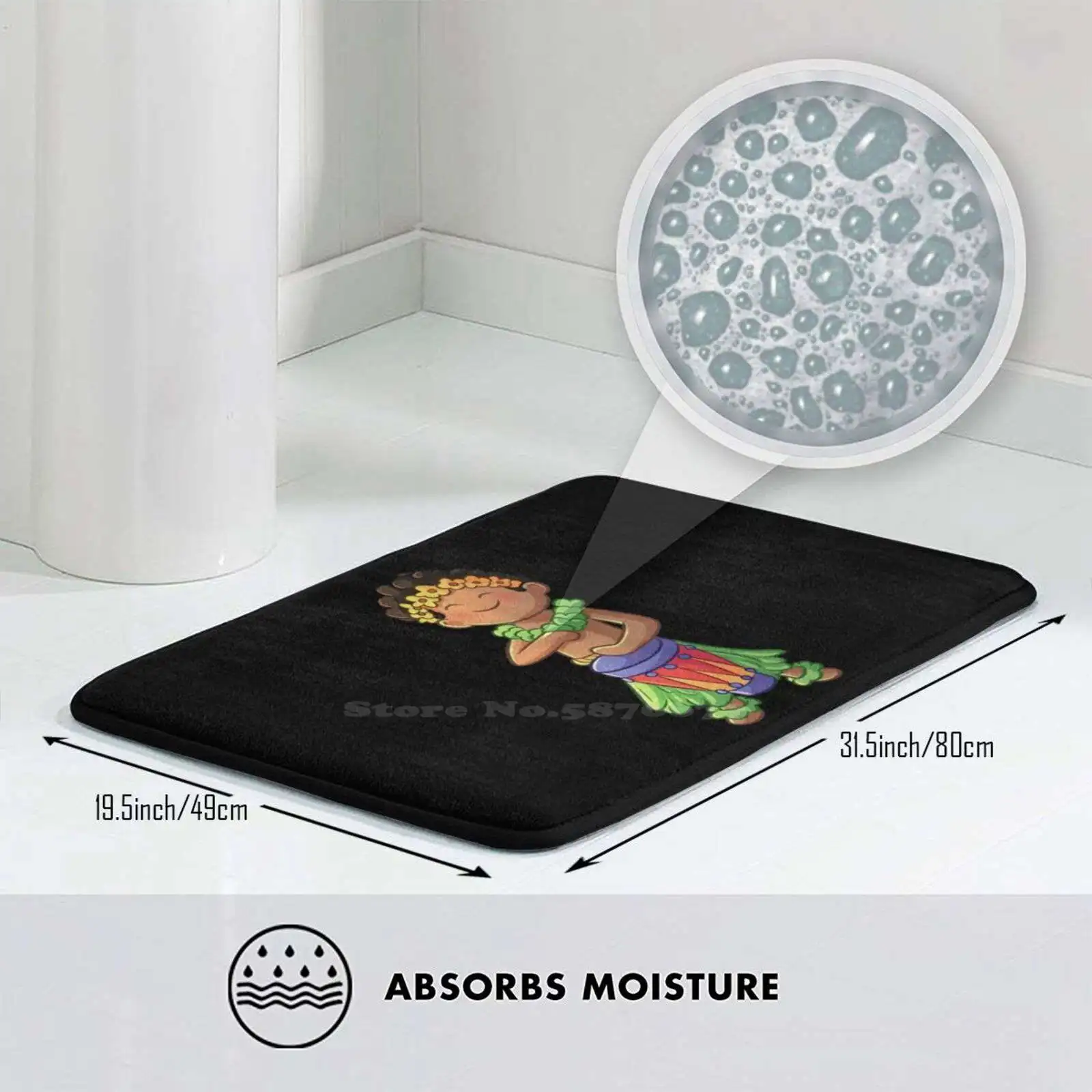 Мягкий домашний Противоскользящий коврик Hula для мальчиков ковер гавайский