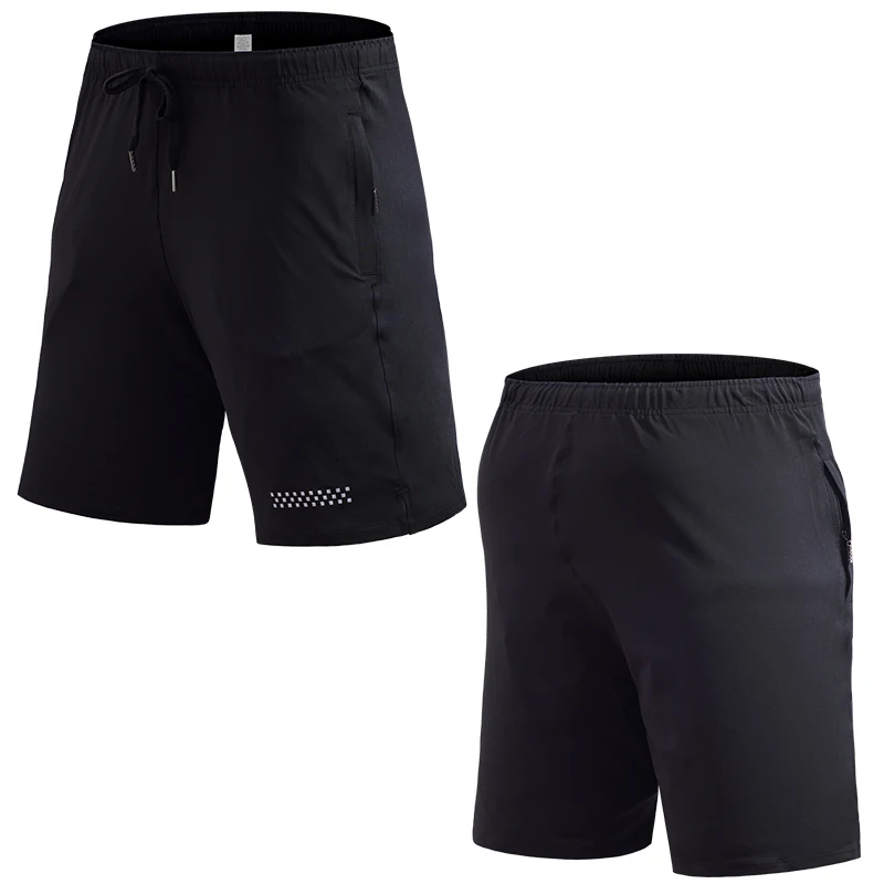 Быстросохнущие дышащие шорты для фитнеса и бега с карманами мужские спортивные