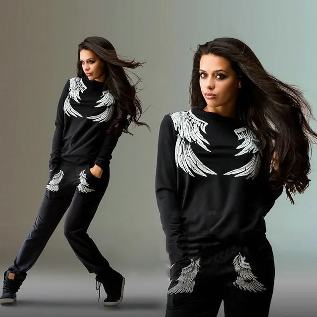 

WInd cute 2020 New Design Fashion Hot Sale Suit Set Women Tracksuit Two-piece Style Outfit Sweatshirt Sport Wear