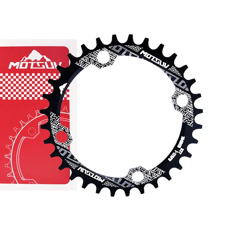 

MOTSUV Oval Round Bicycle Crank & Chainwheel 104BCD Wide Narrow Chainring 32T/34T/36T/38T Crankset MTB Bike Bicycle Parts