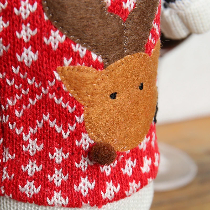 Рождественский свитер крышка для бутылки вина с лосем рождественские украшения