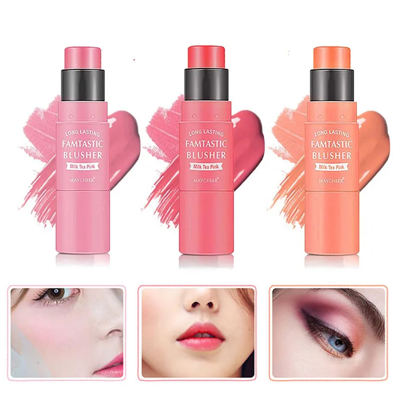 Водонепроницаемый не цветущий румяна стик 3D стерео контурный Пигмент палитра