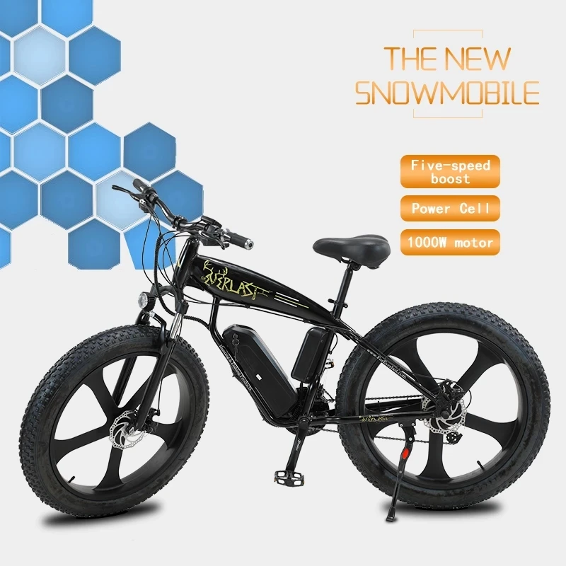 Bestellen 2021 Neue Fett Reifen 50 Km/h Schnelle Elektrische Fahrrad 750W Motor Elektrische Fahrrad 13Ah Batterie Bicicleta Electrica Erwachsene Schnee Strand Ebike