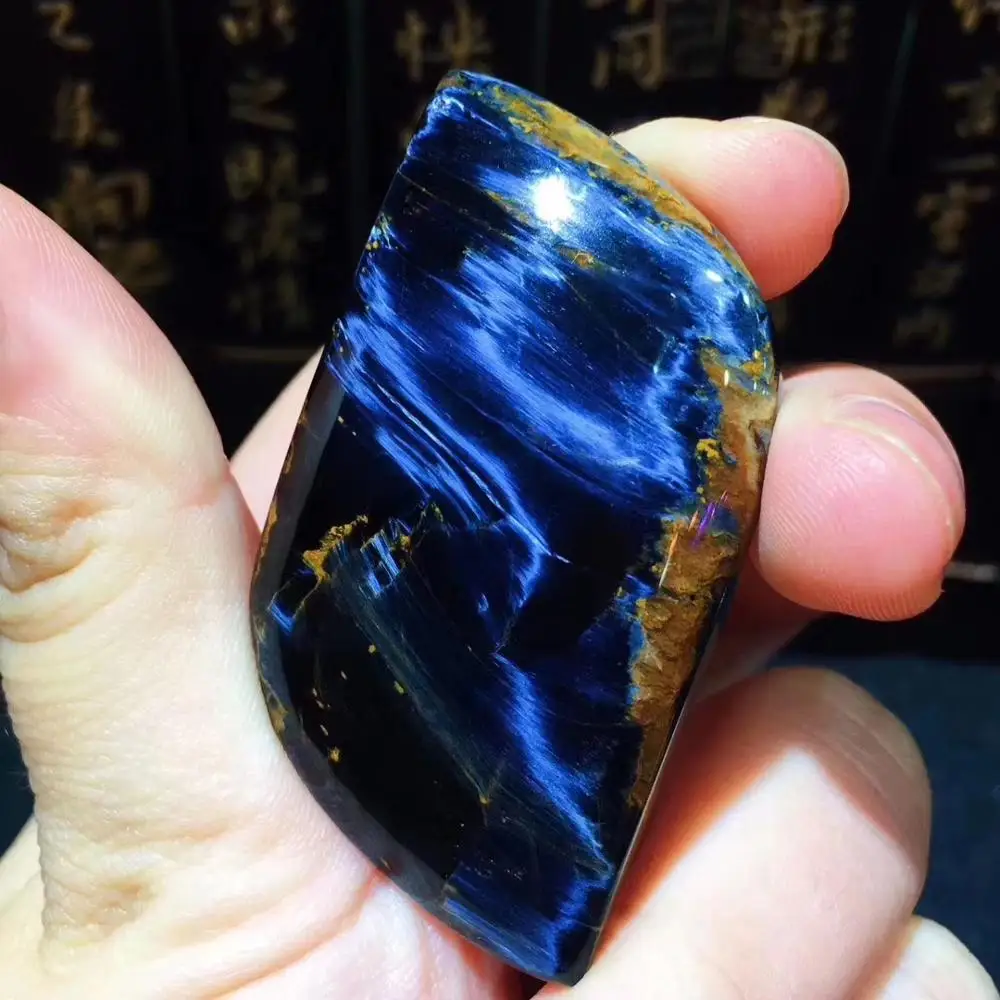 Сертификат натуральный синий Pietersite для женщин и мужчин Chatoyant кулон 55x28x8 мм лучший подарок кристалл исцеляющий драгоценный камень из Namibia AAAAA