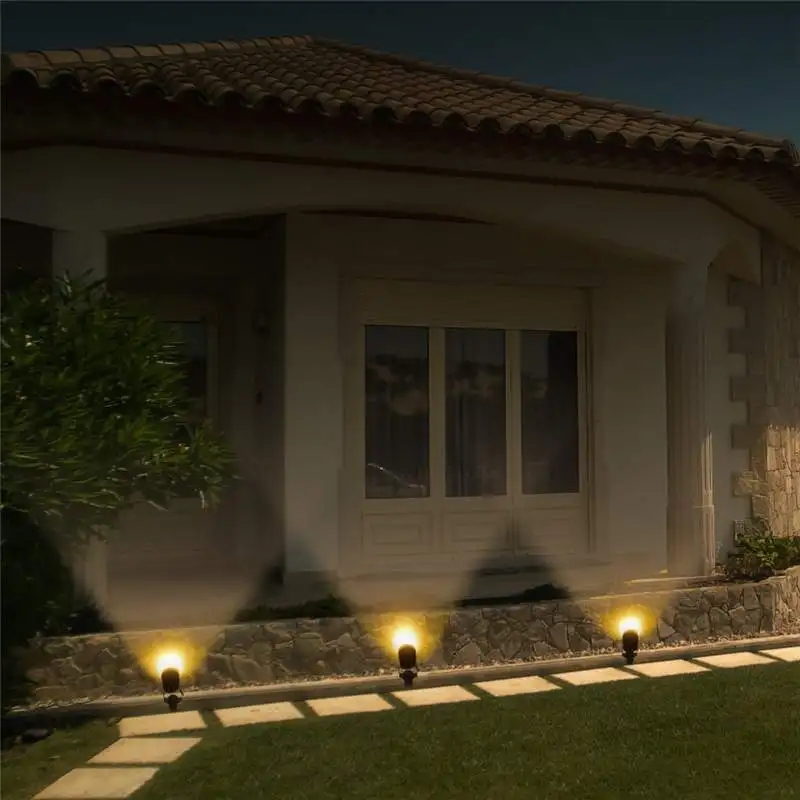 

846lm LED Outdoor Spotlights Waterproof US UK Plug Landscape Lighting For Lawn Warm White Garden Decoration Street Lantern