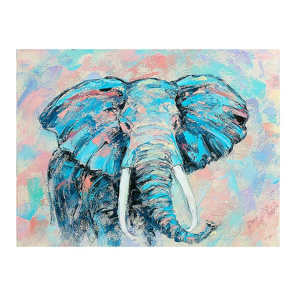 

Круглая Алмазная картина, картина маслом, голубое животное, слон, Nouveaute, сделай сам, рукоделие, мозаика, вышивка, 5D, вышивка крестиком, картина