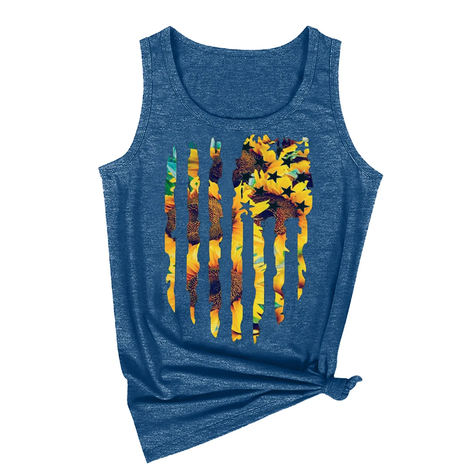 

Топы, летняя одежда для женщин, женская Повседневная модная свободная нижняя рубашка с круглым вырезом, принтом в виде сердца и подсолнуха, ...