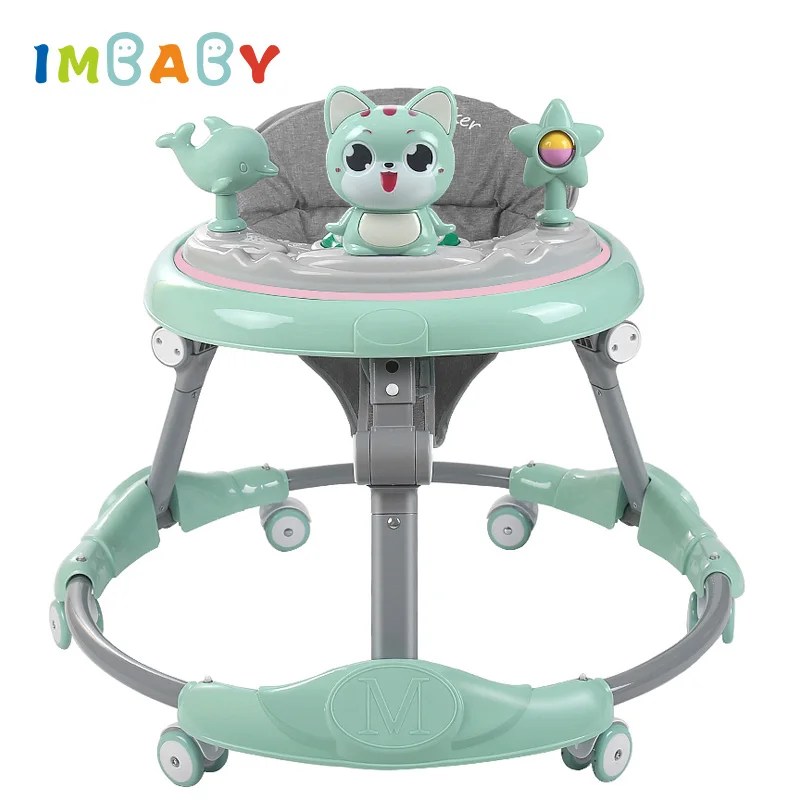 IMBABY ходунки для малышей 6-Регулировка скорости мульти-Функция с защитой от падений, анти-O-ноги Для мужчин и Для женщин ходунки для малышей Walker