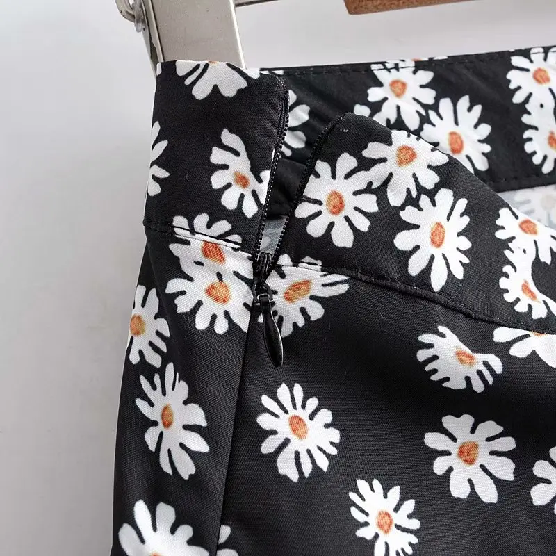 

summer fashion women's skirt plaid denim zaraing female 2021 y2k mini high waist gothic fairy yarn a-line skirt