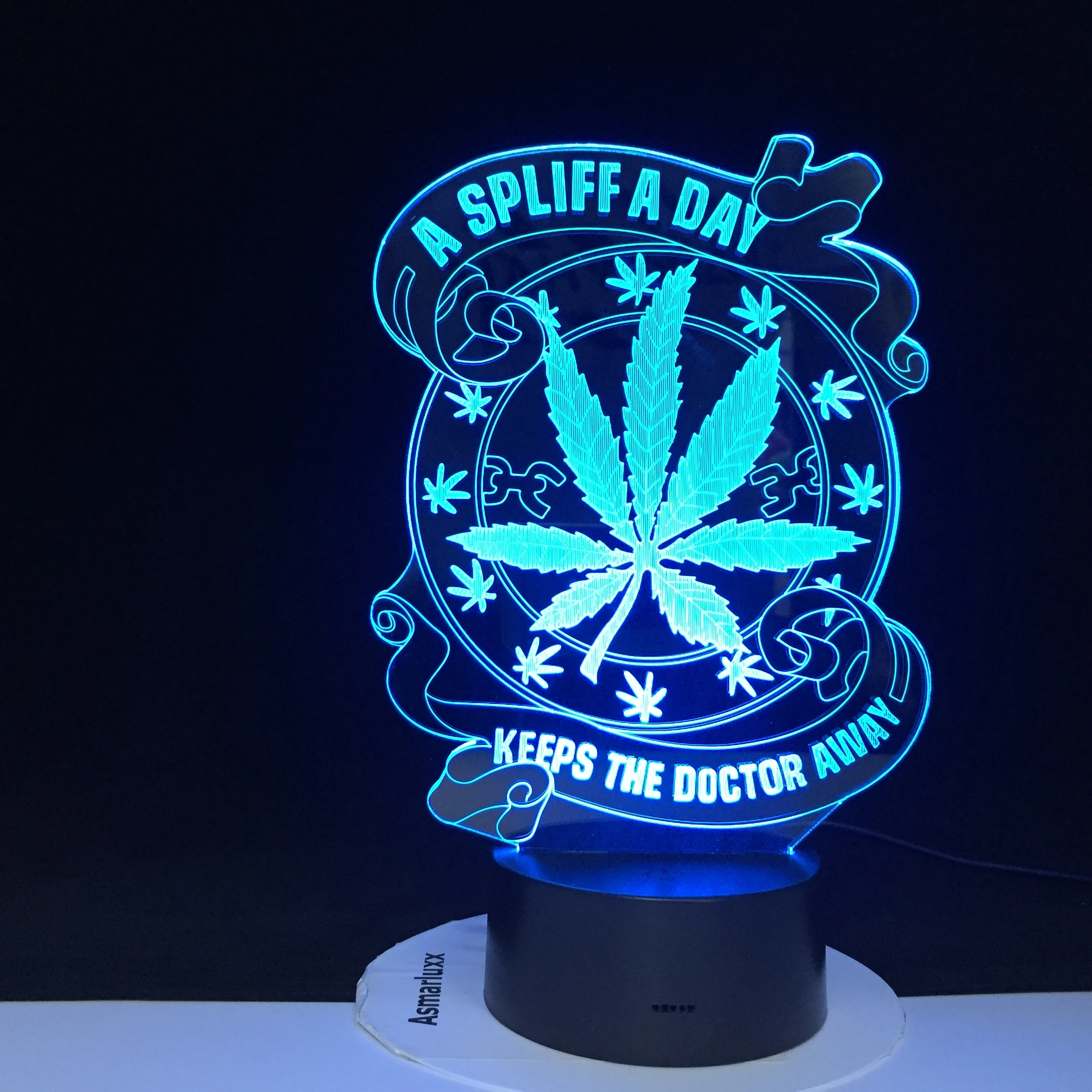 

Keeps The Doctor Away Health 3D LED Light Lamp Nightlight Led Night Light Lamp Visual Light Effect Lovely Dropship Gift 3224