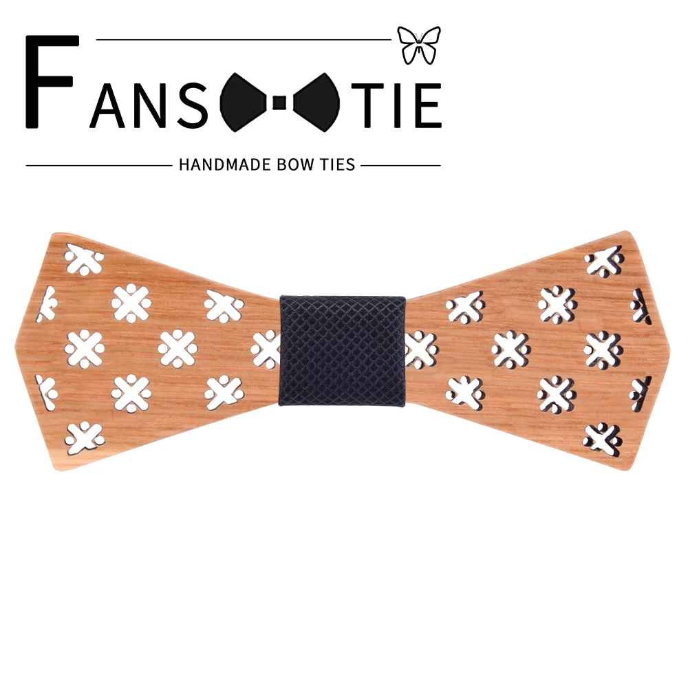 2020 новый модный 100% деревянный галстук-бабочка белый черный клетчатый цветочный